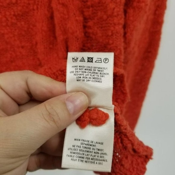 Anthropologie Yellow Bird Chunky Cable Knit Scoop Neck Cozy Sweater Size Small - Picture 6 of 8